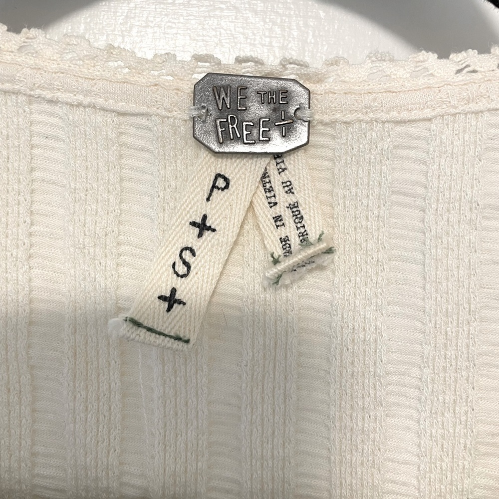 Free People Henley, Ivory, Size Small, EUC - Picture 4 of 8